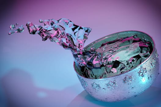 3d rendering,Songkran Water festival .
