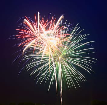 The July 4th fireworks in New Jersey