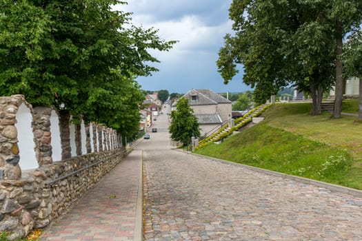 Street of town Ludza. Ludza is the oldest town in Latvia