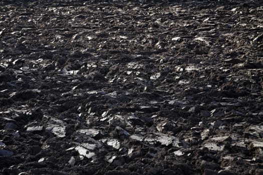 Freshly wrapped arable land