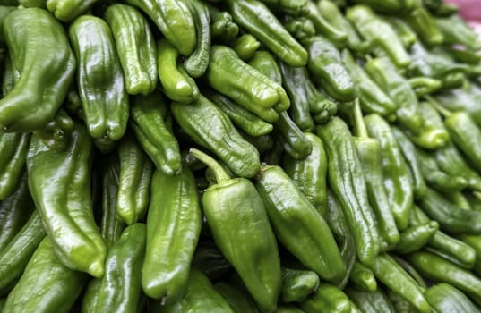Detail of fresh vegetables in a traditional market, healthy food