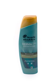 WETZLAR, HESSE, GERMANY 04-06-2023: Head & Shoulders DERMAX Pro Clean Anti-Dandruff Shampoo. Studio shot, isolated on white background.