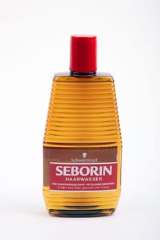 WETZLAR, HESSE, GERMANY 04-06-2023: Schwarzkopf Seborin hair tonic. Used for dandruff-free hair with octopirox. Can keeps hair healthy, looking and fresh.