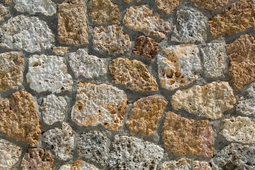 View of a detail of an ancient wall