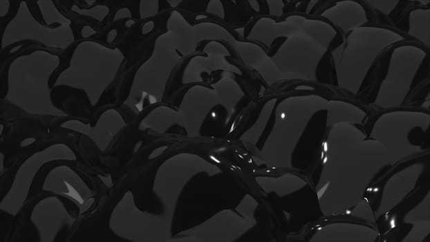 3d render black waves. Computer generated 3d render