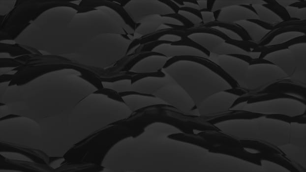 3d render black waves. Computer generated 3d render