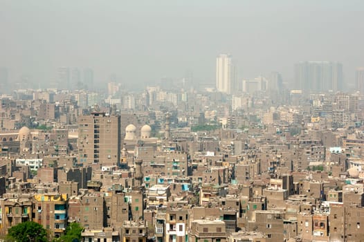 Cairo, Egypt - April 14 2008: Panoramic view of Cairo, Egypt.
