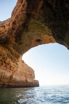 Algar dos Capitates, Rock formations on the Algarve coast in Portugal