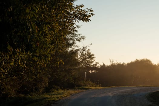 The road, which at the bend is illuminated by sunlight. It represented inspiration, God's apparitions, enlightenment