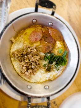 Pan-fried eggs a Vietnamese dish, stock photo
