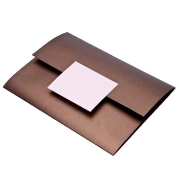 Fancy paper invitation, possibly for a wedding.  File includes a clipping path.