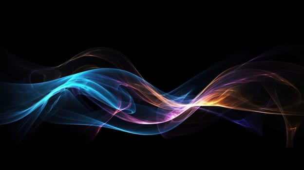 This mesmerizing image captures the essence of flowing light energies, with a gradient color scheme and a black background that adds a touch of magic and mystery. The soft, smooth lines and curves create a sense of movement and fluidity, making it a perfect fit for projects related to spirituality, meditation, or abstract art. Shot in stunning 4K resolution, this image is sure to captivate and inspire.