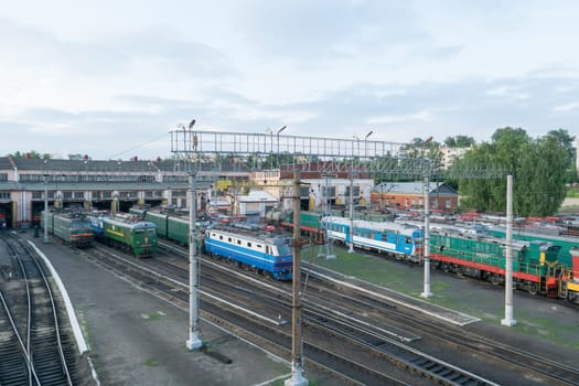 Railroad Depot for repair and maintenance of electric locomotives, diesel locomotives and trains.