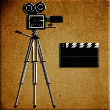 Camera tripod over white for adv or others purpose use