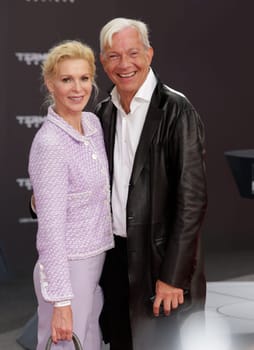 Grit Weiss and Jo Groebel . Terminator 5 - Genisys Europa Premiere ,Sony Center Berlin on 21.06.2015 ,