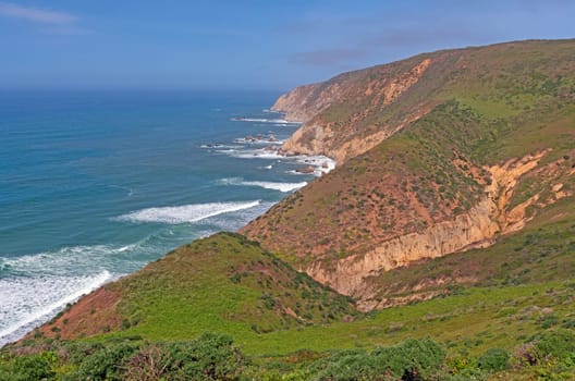 Coastal Hills on a Sunny Day at Point Reyes National Seashore in California
