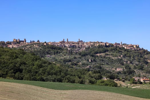 The rural landscape near Pienza in Tuscany. Italy