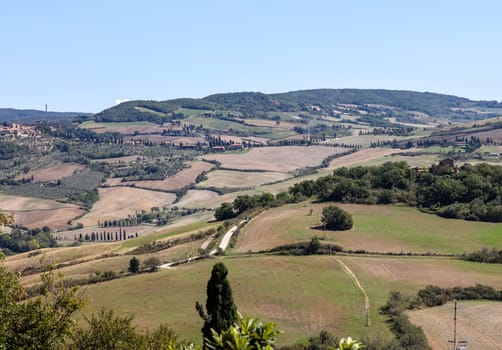 The rural landscape near Pienza in Tuscany. Italy