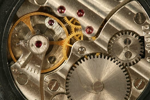 clock gear macro close up