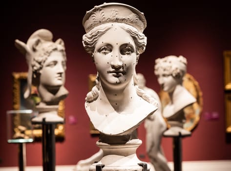 Bassano del Grappa, Italy - January 2023: antique sculpture by Antonio Canova - museum collection