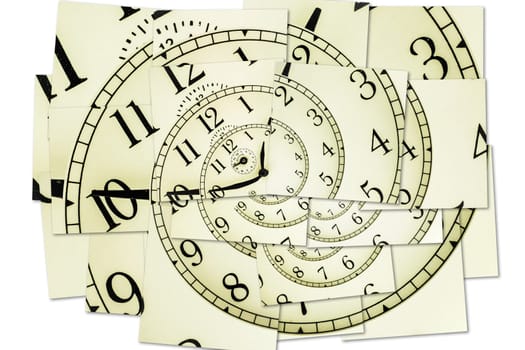 Creative image - hypnotic clock background. Concept of hypnosis, subconscious, suggestion.