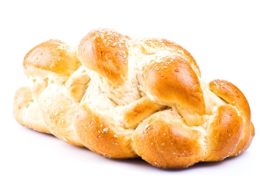 Fresh sweet roll isolated over white background