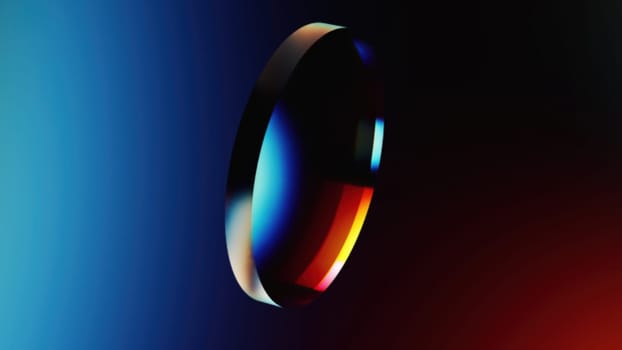 Glossy dispersion element. Computer generated 3d render