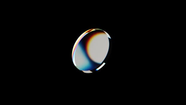 Glossy dispersion element. Computer generated 3d render
