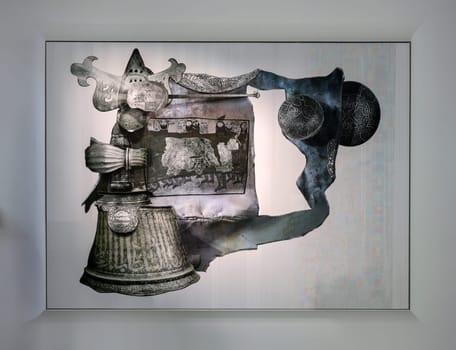Venice, Italy - September 6, 2022:  59th Venice Art Biennale in Venice. Queendom by Ilit Azoulay in Israel pavilion