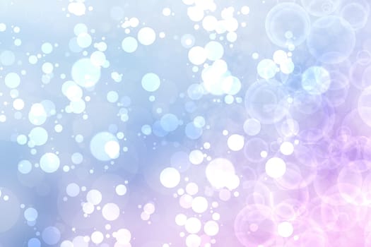Abstract blurred vivid spring summer light delicate pastel blue pink bokeh background texture with bright soft color circles and bokeh lights. Card concept. Beautiful backdrop illustration.