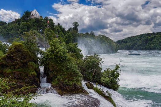 dramatic atmosphere at the Rhine Falls