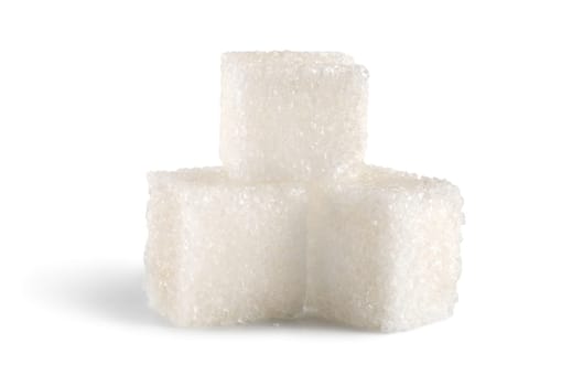 Sugar cube isolated on a white background