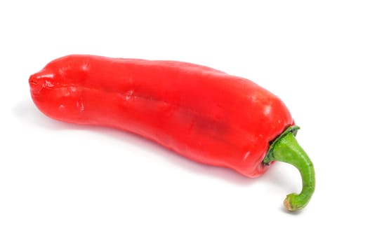 a red pepper isolated on a white background