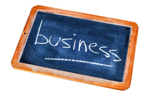 word business written with a chalk on a blackboard