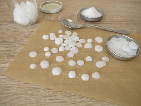 Xylitol candies, homemade sweets from birch sugar