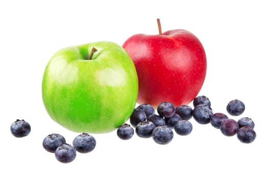 Apples with blueberries