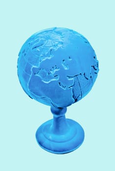 Picture of a globe. The globe. An artificial representation of the earth.