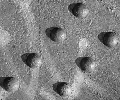 Steel rivets, rivets on an iron beam. Texture from a steel beam and rivets in arrangement.