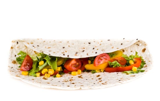 Ready to wrap vegetale tortilla - isolated