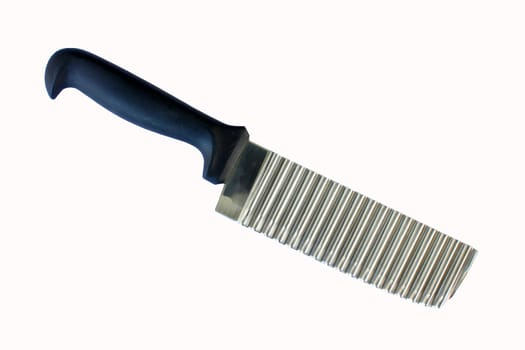Serrated knife on white background, for decorate with food, fruit, sweetmeat etc.
