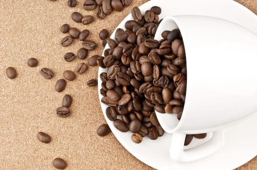 Sprinkled cup of coffee