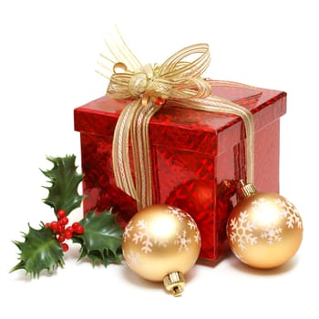 An isolated gift box for the holiday season.