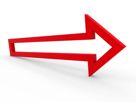 3d arrow red up way icon sign growth