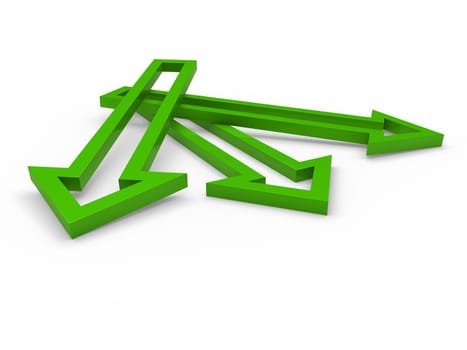 3d arrow green up success growth business