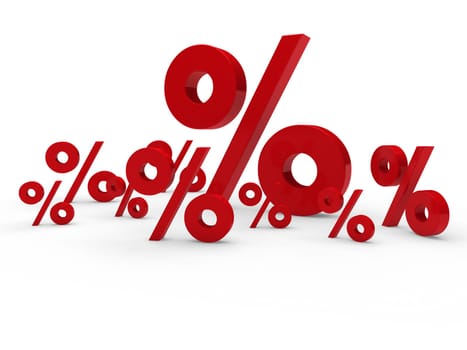 3d red sale percent sign price discount