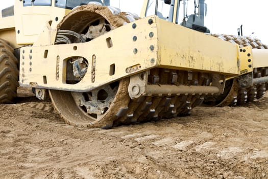 construction machine on building ground