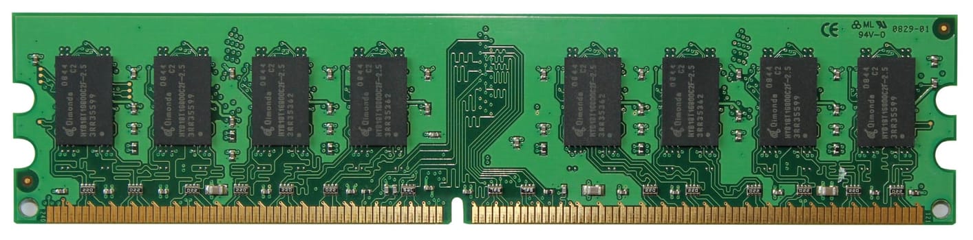 Random-access memory on white background