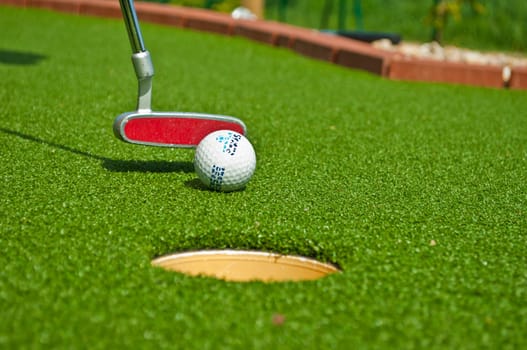 detail of adventure golf game