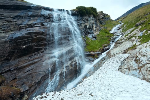 Small waterfall near Grossglockner High Alpine Road.
