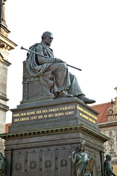 the statue of the "Friedrich August der Gerechte"" in Dresden Germany"
